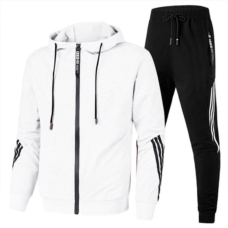 Herr - Tvådelad träningsoverall - Bekvämt tyg - Snygg sportoutfit för aktiv livsstil
