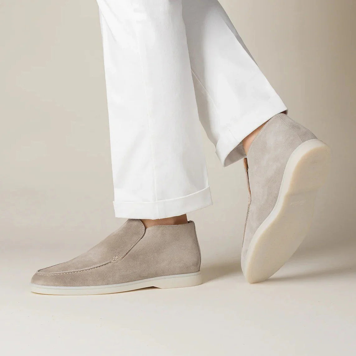 Herr - Loafers i mocka - Bekväma slip-on-skor - Snygga skor för alla tillfällen