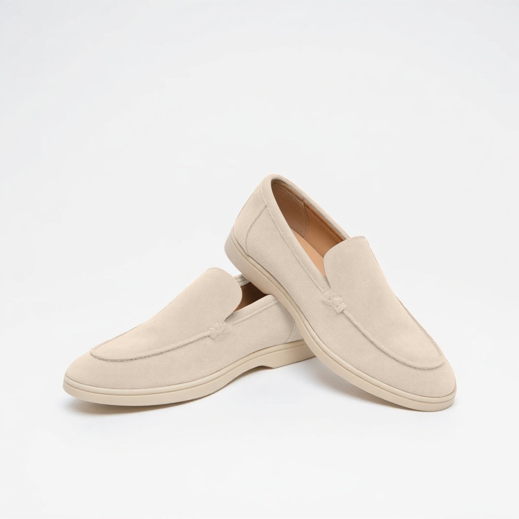 Herr – Loafers – Mocka – Klassiska slip-on-skor