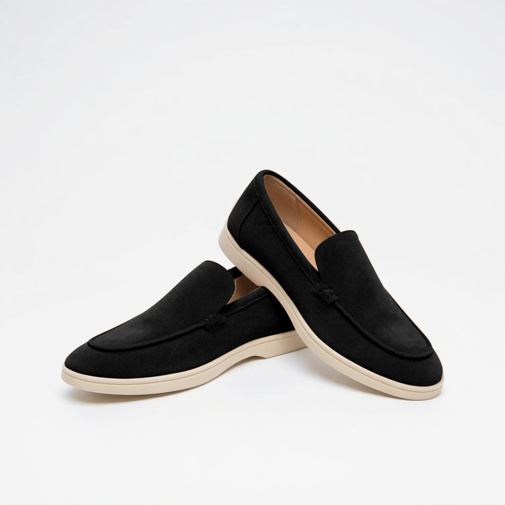 Herr – Loafers – Mocka – Klassiska slip-on-skor