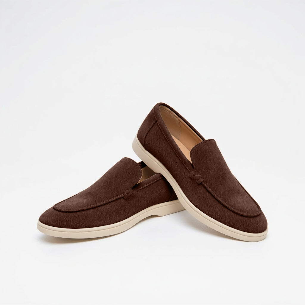 Herr – Loafers – Mocka – Klassiska slip-on-skor