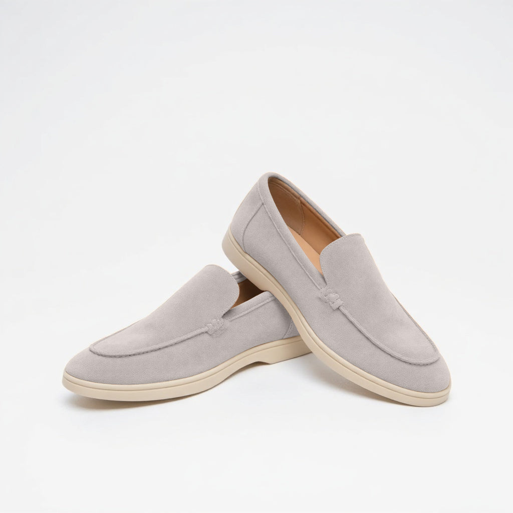 Herr – Loafers – Mocka – Klassiska slip-on-skor