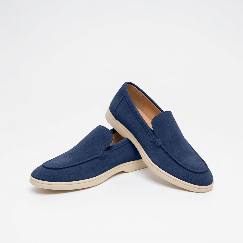 Herr – Loafers – Mocka – Klassiska slip-on-skor