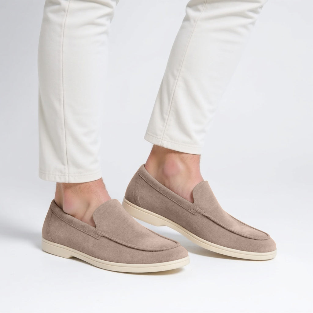 Herr – Loafers – Mocka – Klassiska slip-on-skor