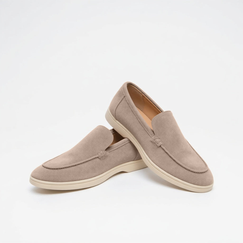 Herr – Loafers – Mocka – Klassiska slip-on-skor