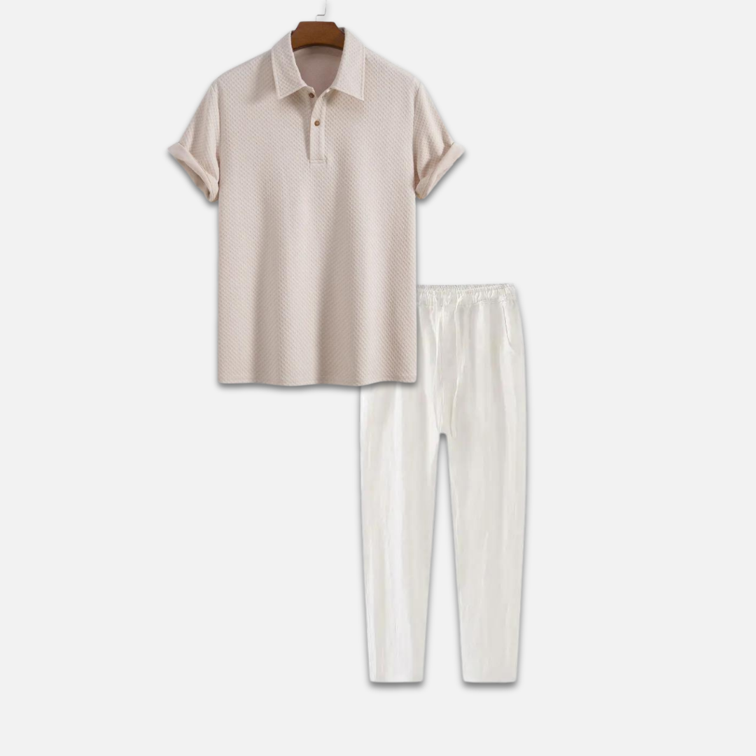Sommarset för herrar - Lättviktiga fritidskläder - Perfekt för varmt väder - Snygga och bekväma outfits