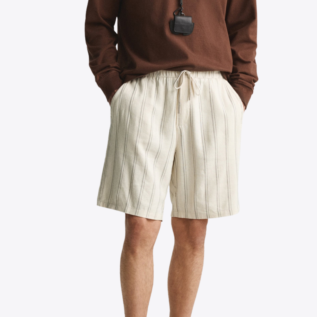 Shorts - Casual Lin Shorts - Lättviktig linneblandning för komfort - Perfekt för sommarens äventyr